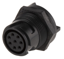 Złącze wielostykowe przemysłowe 8-pinowe Miniaturowe Montaż tylny Gniazdo Bulgin