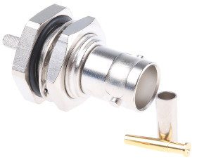 Złącze koncentryczne Montaż na panelu Żeński 50Ω typ złącza Złącze BNC 0 to 4GHz Połączenie zagniatane typ kabla RG316/U