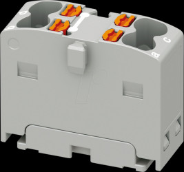 1046608 PTFIX distribution block, 4x1.5, grey