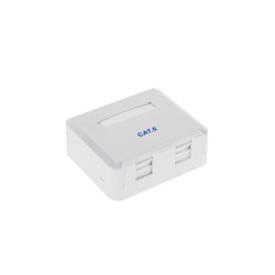 Gniazdo telefoniczne 8P8C RJ45 CAT6 /puszka podwójna / TEL0031-6