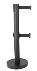 Słupek taśmy długość taśmy 4m Bariera chowana Ø 75mm Czarny