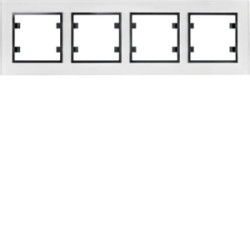 Lumina passion Ramka 4-krotna pozioma szkło białe WL9240