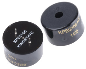 Element sygnalizatorów piezo 30 V ac Otwór przelotowy Zewnętrzny średnica 22.8 mm Fala kwadratowa 88 dB 13.5 mm RS PRO