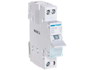 Przełącznik modułowy zasilania I-0-II (sieć-agregat) 32A 1P SFB132