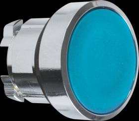 ZB4BA6 Pushbutton, front panel, Harmony XB4, 22 mm, blue, momentary