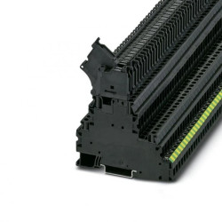 Złączka szynowa z bezpiecznikiem 5x20 5-przewodowa 4mm2 czarna LED 30V AC/DC UT 4-PE/L/HESILED 24 (5X20) 3214321 /50szt./