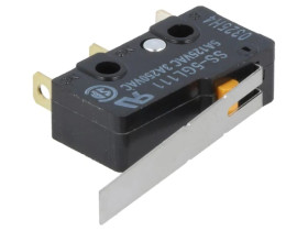 Mikroprzełącznik SNAP ACTION z dźwignią SPST-NC 5A/250VAC SS-5GL111