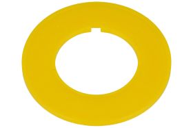 Tabliczka ostrzegawcza; T14-2240; żółty; plastik; fi 22/40mm; panelowe 22mm; Onpow; RoHS