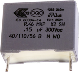 MKP suppression capacitor, 100 nF, ±10 %, 630 V (DC), PP, 15 mm, R463I310000M1K