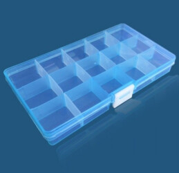 175x100x22mm Organizer 15 Compartments - Container for Small Items - Blue