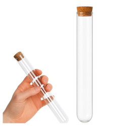 Szklana Probówka Fiolka Z Korkiem 43ml 15,3x2,2cm