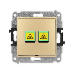 ICON Mechanizm gniazda światłowodowego/optycznego podwójnego, bez pola opisowego złoty 29IGOPBO-2