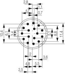 Weidmüller SAI-M23-BE-16-F 1224250000 Wkładka złącza żeńskiego 1 szt.
