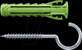 567870 Dübel + Rundhaken, SX Plus Green 6x30 RH N K, 4-teilig