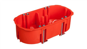 Puszka Podtynkowa 2X60mm P/T Regips Pomarańczowa Pk-2X60 0210-00