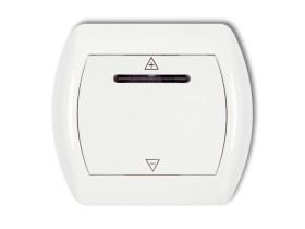 TREND Sterownik roletowy sterowany dotykiem i dowolnym pilotem biały SR-1 KARLIK