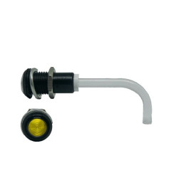 RHD-0700-1500-F9PZY67PR Rura oświetleniowa LED, Sztywny Panel, Kąt prosty, dł. 38 mm, 1-drożny, Bivar Żółty 9 mm Czarny