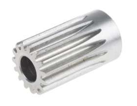 Koło zębate walcowe, moduł: 1, l.zębów: 15, śr. piasty: 17mm, śr. otworu: 8mm, Stal nierdzewna