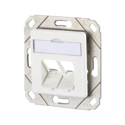 Metz Connect 130B20D21102KE Network outlet Flush mount Insert 2 ports Pure white