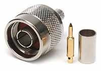 WN-RG58AMPH Wtyk "N" zaciskany na kabel RG-58 (Amhenol)