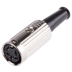 Gniazdo Din 5 -pinowe Żeński Montaż na kablu 100 V AC