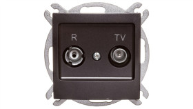 Impresja Gniazdo Antenowe Rtv Zakończeniowe 10Db Antracyt Gpa-10Ypz/M/50