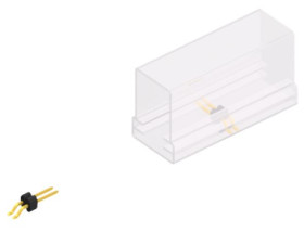 Pin header, 2 pole, pitch 1.27 mm, straight, black, SLVW3SMD0482GSM