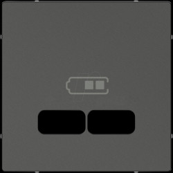 MEG4367-0414 Central plate - System M, USB charging station, anthracite