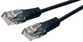 Telephone cable, RJ45 plug, straight to RJ45 plug, straight, 3 m, black, K2422.3