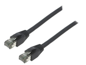 CQ8053S Patch cord S/FTP Cat 8.1 linka Cu LSZH czarny 2m 26AWG