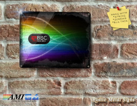 Colourful and Rustic looking BBC MICRO Logo - Metal Sign