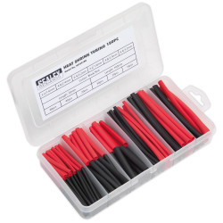 Sealey HST501BR Heat Shrink Tubing Assortment 180pc 50 &amp; 100mm Black &amp; Red