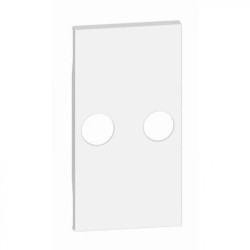LIVING NOW plakietka gniazda TV 2 otwory 2mod. biały KW25M2