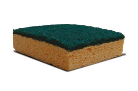 Gąbka czyszcząca, typ: Gąbka z warstwą ścierającą, zastosowanie: Cleaning, Blond, Zielony