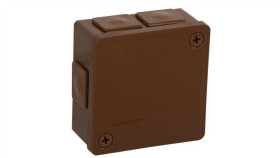 Puszka Natynkowa Pusta 6 Wlotów Viplast Vp-22 Brązowa Ip55 86X86x40mm 022-02