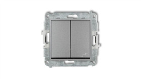 Mini Łącznik Pojedynczy Ze Schodowym (Osobne Zasilanie) Srebrny Metalik...