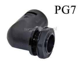 Dławnica kablowa PG7; fi peszla 10mm; kątowa
