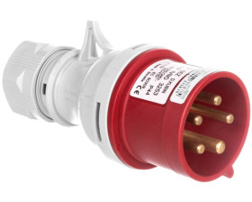 Wtyczka przenośna ze zmianą faz 5P 32A 400V czerwona IP44 IVNO 3253