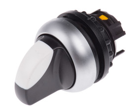 2-pozycyjny wycięcie: 22mm Chwilowy IP66 Eaton Czarny/biały siłownik: Pokrętło
