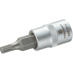 Toolcraft 1/4&quot; Drive Socket With Spline Bit 4mm
