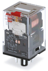 Przekaźnik mocy 24V dc DPDT Omron 1.4W, Wciskane 430Ω Wciskane