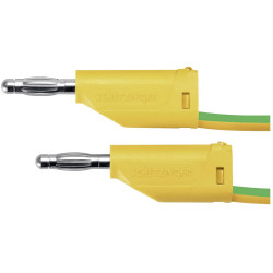 Sch&#xFC;tzinger MFK 15/1/100/GNGE Test Lead 100cm Green-Yellow 1pc