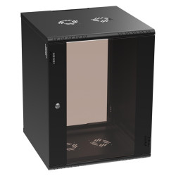 Szafa wisząca Professional 19" 15U, 600mm, drzwi szklane, czarna