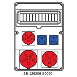 Rozdzielnica 5x63A 5x32A 5x16A 2x3x16A INA=63A IP54 SB-129206-S0090-54