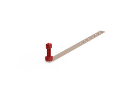 Uchwyt pod dachówkę L-415mm H-70mm miedziany z zaczepami z plastikiem 10.3/Z/P CU /91003803/