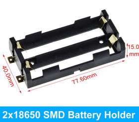 KOSZYK NA 2 AKUMULATORY 18650 (KOSZ-18650-PCB2)
