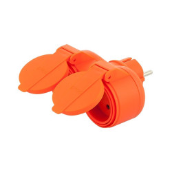 ROZGAŁĘZNIK SIECIOWY R-270P IP44 2X GNIAZDA 230V 16A Z UZIEMIENIEM POMARANCZOWY