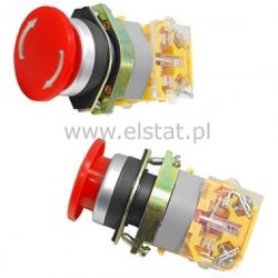 Przycisk LAS0-B1Y-11TS/R grzyb 22mm, 1NO,1NC