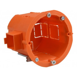 Puszka instalacyjna podtynkowa do nidy fi:60x60mm z wkrętami, głęboka, szeregowa PLASTROL