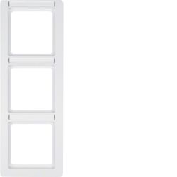 Q.1 Ramka 3-krotna pionowa z polem opisowym, biały, aksamit